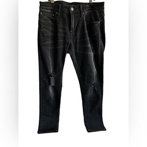 AMERICAN EAGLE MEN’S NEXT LEVEL FLEX SKINNY BLACK JEANS